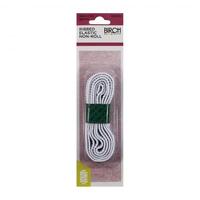 Ribbed Elastic non-roll white 12mm x 1m 