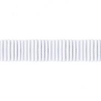 Ribbed Elastic non-roll white 20mm x 1m 