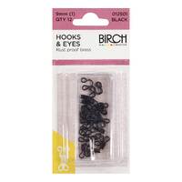 Hook and Eye 9mm black Qty 12