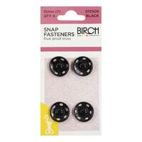 Snap Fasteners  4 Qty 15mm black