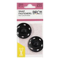 Snap Fasteners  2 Qty 30mm black