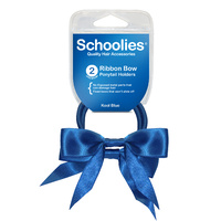 Schoolies Ribbon Bow Ponytail Holders 2pc