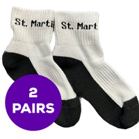 St Martin's White Socks 2 Pairs