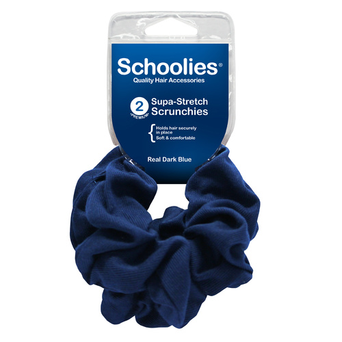 Schoolies Scrunchie 2pc Real Dark Blue