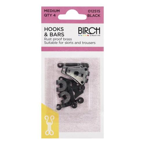 Hook and Bar medium black Qty 4