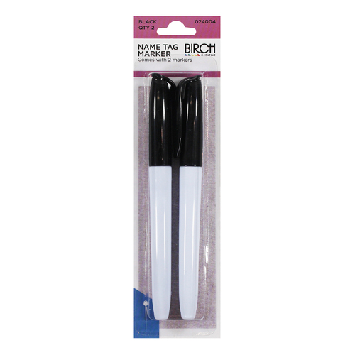 Name Tag Markers 2 pack black 