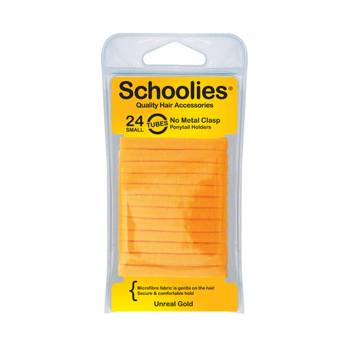 Schoolies Tubes Small Ponytail Holders 24pc